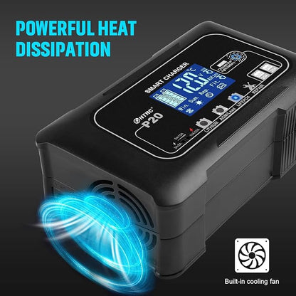 20Amp Smart Lithium Battery Charger, 12V and 24V, Lead-Acid Car Battery Charger - Image 7