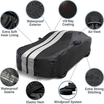 iCarCover Custom Car Cover for Chevy Impala Waterproof All Weather Rain Snow UV - Image 4
