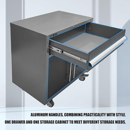 JZD Garage Tool Storage Cabinet System, Included Pegboard Back Panel, No Wall - Image 4
