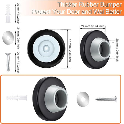 Blulu Concave Wall Door Stopper Door Bumper Stainless Steel Wall Protector - Image 2