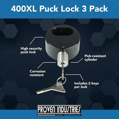 Proven Industries Model 400XL Puck-Lock Set, Made in The USA - Image 2