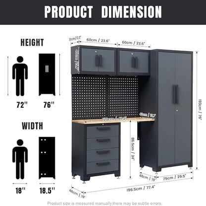 7-Pcs Garage Storage Cabinet System - Image 3