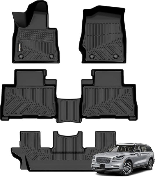 GINOWY-Floor Mats for Lincoln Aviator 2020-2024 2025, Car Mats for Lincoln by GINOWY