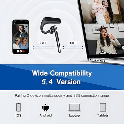 Bluetooth Headset V5.4, Wireless Bluetooth Earpiece - Image 5