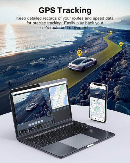 GKU Dash Cam Front and Rear, 3.18'' Touchscreen, 4K+1080P Dashcam, Built-in GPS - Image 6
