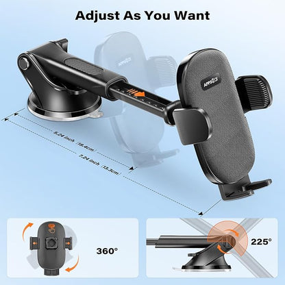 APPS2Car Suction Cup Phone Mount, Windshield/Dashboard/Air Vent Car Phone - Image 4