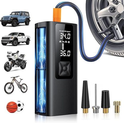 Tire Inflator Portable Air Compressor, 150 PSI & 3X Faster Cordless Air Pump by WELLFORM