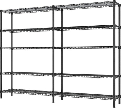 VINGLI 70" W Storage Shelves 1600LBS Heavy Duty Metal Shelving, Upgraded 5 Tier - Image 3
