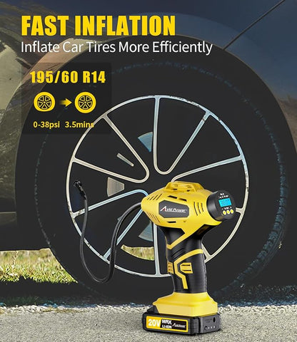 AVID POWER Cordless Tire Inflator Portable Air Compressor, 20V Rechargeable - Image 2