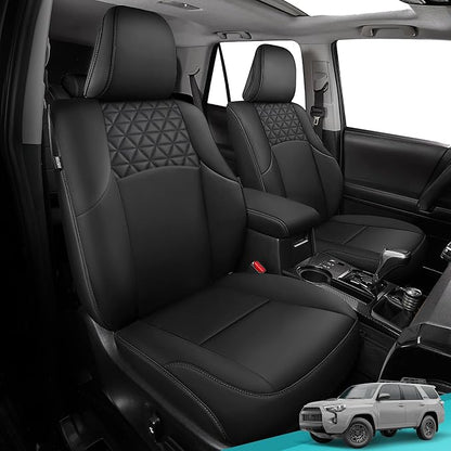 Seat Covers for Toyota 4Runner 2011-2024, Faux Leather Car Seat Cover Full Set by FEINEPRO