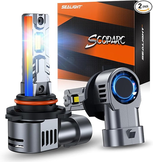 SEALIGHT 9006 Fog Bulbs, 10X Ultra-Bright 50, 000LM HB4 1:1 Mini Size by SEALIGHT