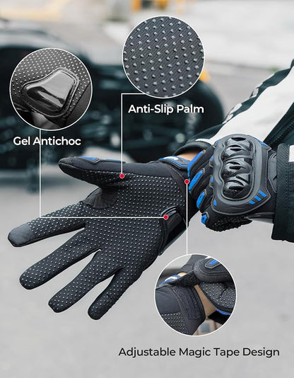 KEMIMOTO Motorcycle Gloves for Men/Women, Touchscreen Dirt Bike Gloves - Image 2