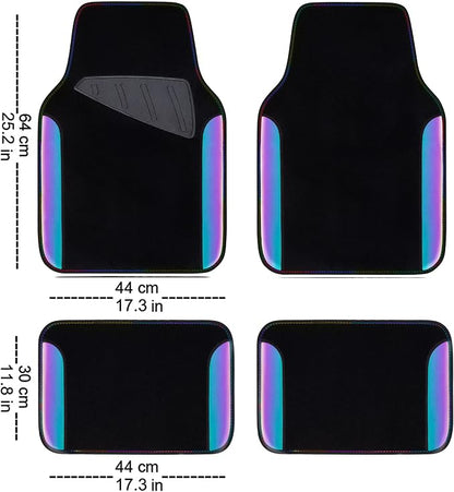 CAR PASS Chameleon Iridescent Reflective PU Leather&Waterproof Universal Carpet - Image 4