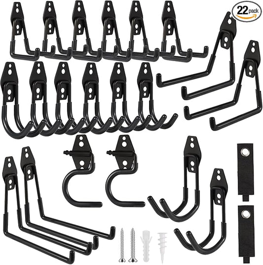 Garage Hook Heavy Duty Wall Storage Hangers, 22 Pack Garage Storage Hooks Steel by Unknown