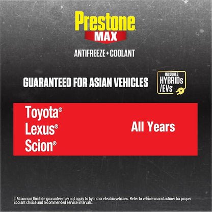 Prestone MAX Asian Red 50/50 Antifreeze Automotive Coolant, Pack of One - Image 4