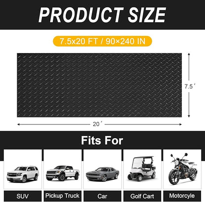 7.5x20 FT Garage Floor Mat, 2.8mm Thickened Flooring Roll - Image 2