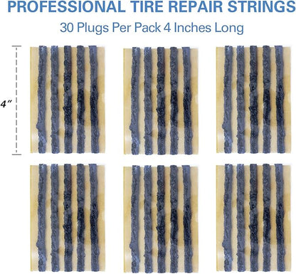 CKAuto 30pcs 4" Black Tire Repair Strings, Automotive Tool Tire Repair Plugs - Image 2