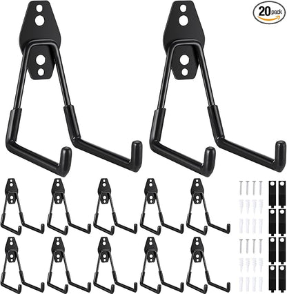 Landhoow 20 Pack Garage Hooks Set Include 12 Pcs Steel Garage Hooks Heavy Duty by Landhoow