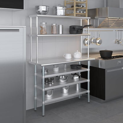 Amgood 18" x 48" Stainless Steel Work Table - Image 6