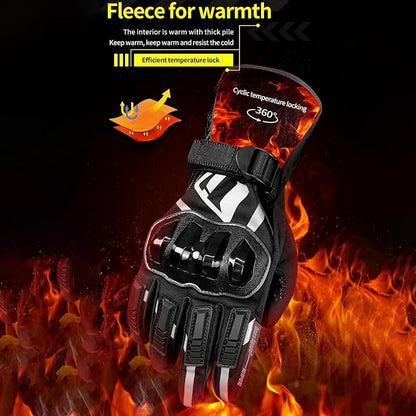 Motorcycle Gloves, Waterproof, Touch Screen, Men's Winter Gloves, Snowmobile - Image 4