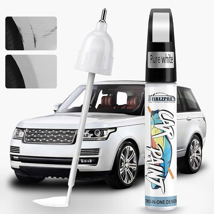 White Car Paint Touch Up, Car Paint Scratch Repair Pen, Color Accurate by FIXEZPROCarPaint