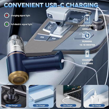 Mini Car Vacuum Portable Cordless Handheld Vacuum Cleaner and Air Duster 2 in 1 - Image 5