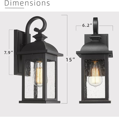 FEMILA Exterior Wall Sconce, 2 Packs Outdoor Waterproof Wall Lights Fixture - Image 7