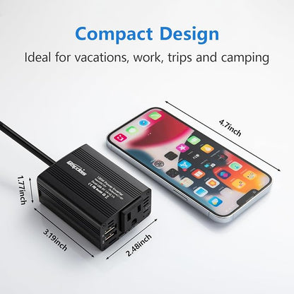 150W Car Power Inverter DC 12V to 110V AC Car Adapter - Image 4