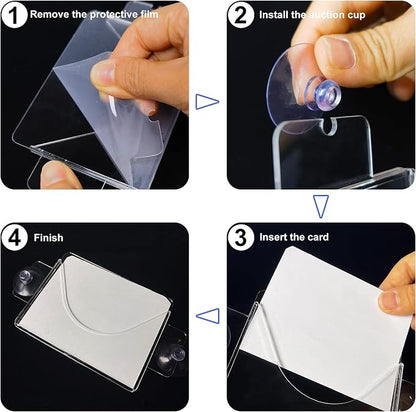 1 Pack Parking Permit Holder for Car Windshield, Acrylic Pass Holder - Image 4