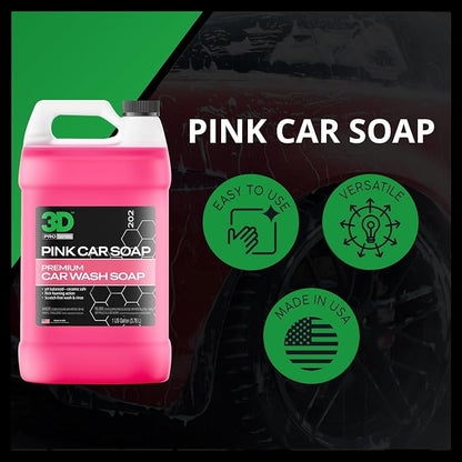 3D Pink Car Soap – 1 Gallon |pH Neutral Car Wash Soap - Image 5