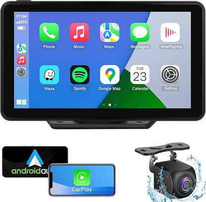 Compatible Wireless Apple CarPlay Android Auto Car Screen, 720P Back Camera 7″ by Aonerex