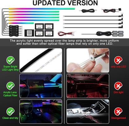 Dreamcolor Acrylic Interior Car LED Strip Light - Image 6