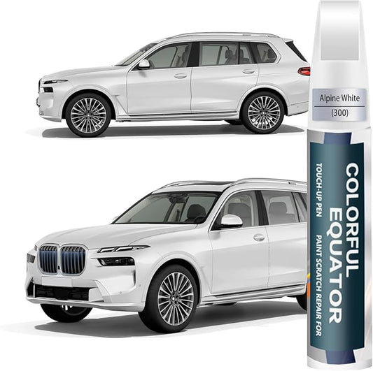 Alpine White Touch Up Paint for BMW, Car Paint Pen Scratch Repair Two-In-One by SNSIR