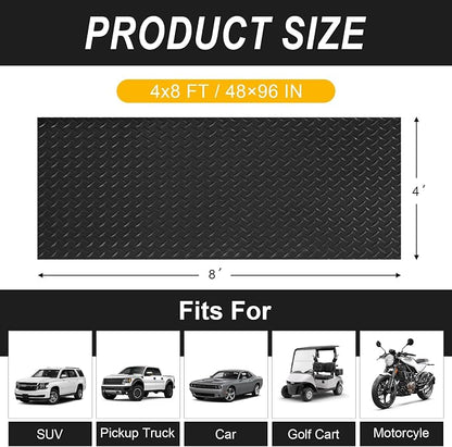 4x8FT Garage Floor Mat, 2.8mm Thickened Flooring Roll - Image 2