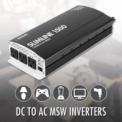 Wagan EL3720 1000W Slimline Plus AC to DC Power Inverter 1000 Watt TrueRated - Image 4