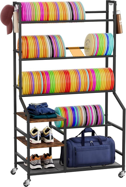 Portin 5 Tier Disc Golf Storage Rack, Disc Station Organizer by Portin