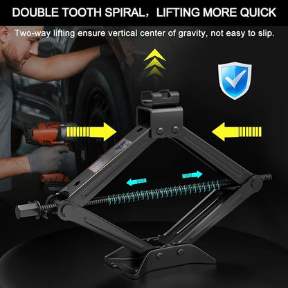 IMAYCC Car Jack Kit, Scissor Jack - Image 3