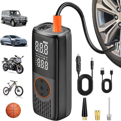 20000mAh Tire Inflator Portable Air Compressor, 150 PSI Auto Shut-Off Mini by SAYATA