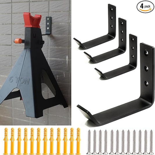 6 Tons Jack Stands Wall Mount Organizer, Heavy Duty Stainless Steel Holder by Aucuqu