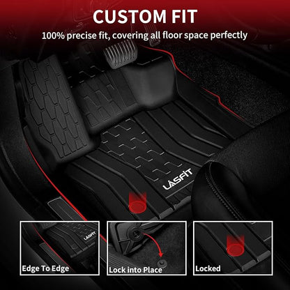 LASFIT Floor Mats Fit for Lincoln Continental 2020 2019 2018 2017, All Weather - Image 2