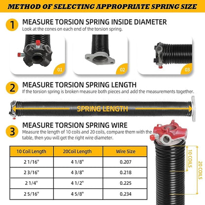 Pair of 2"Garage Door Torsion Springs Set - Image 4
