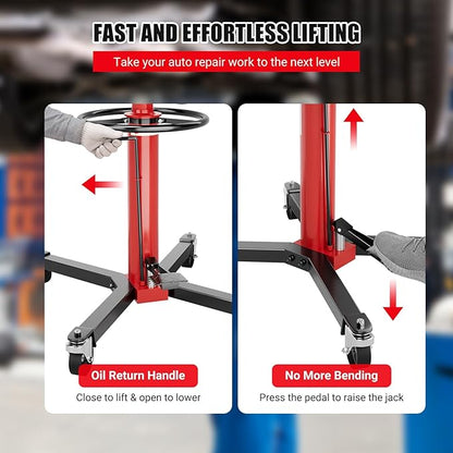 Transmission Jack, 1100lbs Hydraulic Telescoping Transmission Jacks, 33.5"-67" - Image 6