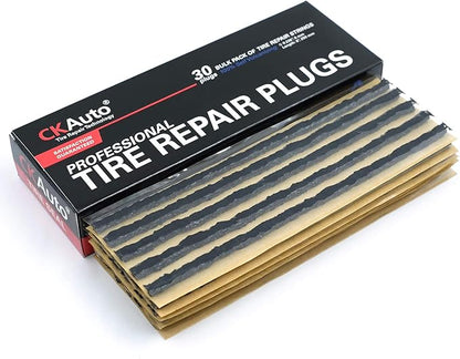 CKAuto 30pcs 8" Black Tire Repair Strings, Automotive Tool Tire Repair Plugs by CKAuto