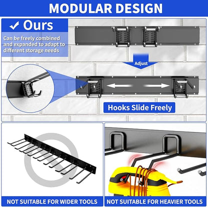Garage Organization Tool Organizer Wall Mount, 48inch Heavy Duty Garden Tool - Image 4
