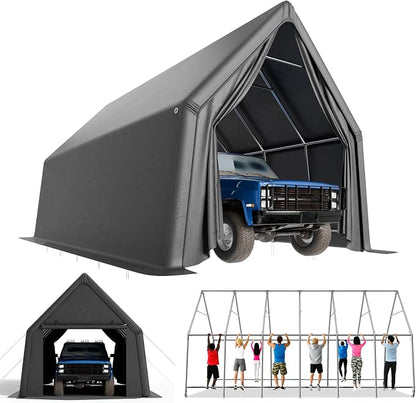 Portable Garage, 13 x 24 FT Heavy Duty RV Carport Canopy, Reinforced Steel by WACASA