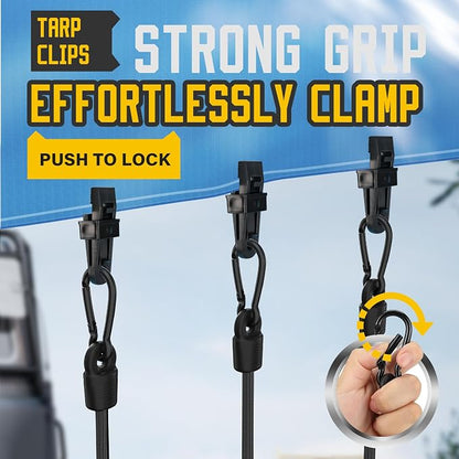 Bungee Cords with Hooks, Upgrade 12pcs Assortment Heavy Duty Outdoor with 48'' - Image 4