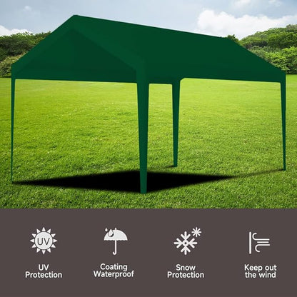 Rutile 10 x 20 FT Carport Replacement Cover, Heavy Duty Car Tarp Canopy Tent - Image 3