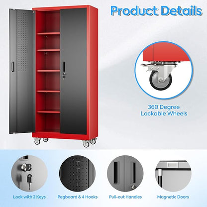71" H×32" W×16" D Garage Storage Cabinet - Image 4