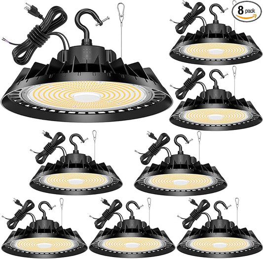 8Pack LED High Bay Lights, Super Bright 150W UFO High Bay LED Shop Lights by BBESTLED