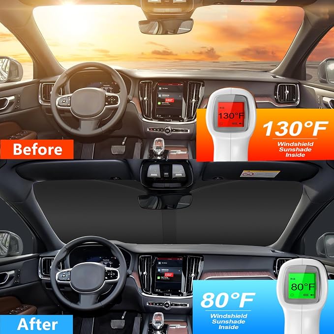 Windshield Sun Shade for kia Sorento 2021-2025 4-Layer Front Window Shade - Image 3